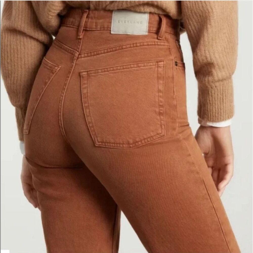 Everlane Size 25 The Way High Jean Organic Cotton Rust Orange 27" Inseam EUC
